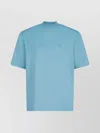Attico Light Blue Cotton T-shirt In Blue