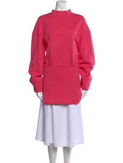Pre-owned Attico Mock Neck Dress In Pink