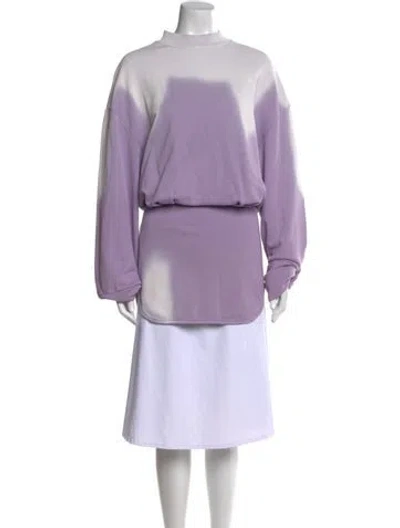 Pre-owned Attico Mock Neck Long Sleeve Tunic W/ Tags In Purple