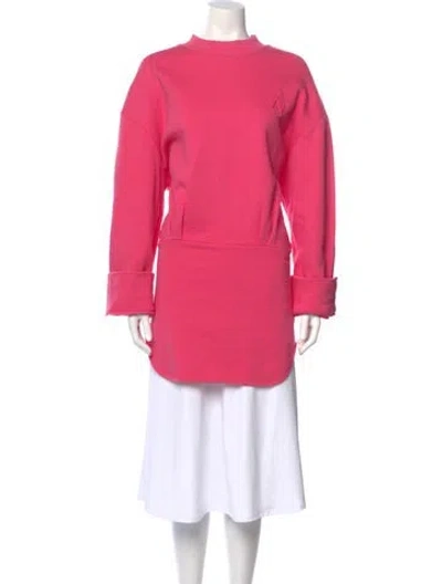 Pre-owned Attico Mock Neck Sweater In Pink
