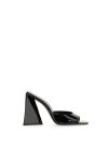 Attico Mini Devon 85 Patent Leather Sandals In Black