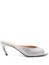Attico Ada' Rhinestone Embellished Mule In Metallic