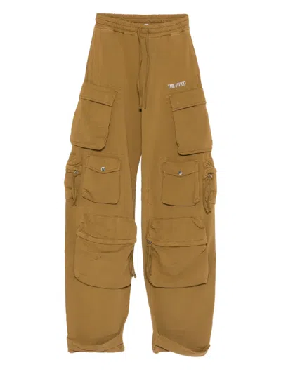 Attico Multi-pocket Drawstring Trousers In Gold