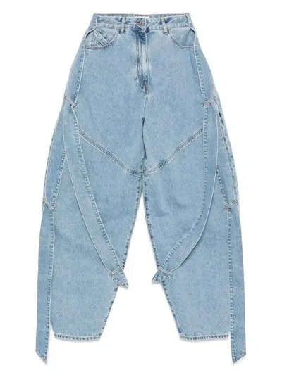 ATTICO MULTI-STRING JEANS - WOMEN'S - POLYESTER/COTTON