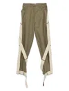 Attico Cargo Trousers With Strap And Pocket In Green