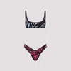 Attico Multicolor Animal Print Bikini Set In Multicolour