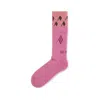 Attico Multicolor Cotton Socks In Pink