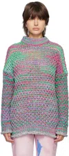 Attico Multicolor Crewneck Sweater In 021 Multicolor