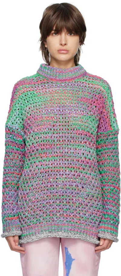 Attico Multicolor Crewneck Sweater In 021 Multicolor