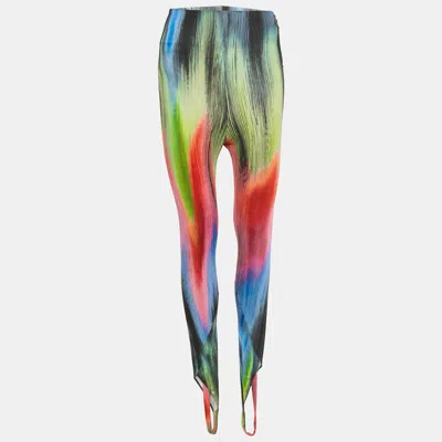Pre-owned Attico Multicolor Jersey Jamie High-rise Stirrup Leggings S