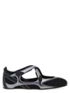 Attico Floor 01 Mesh And Leather Ballerinas Flat