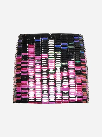 ATTICO MULTICOLOR SEQUINS “RUE” MINISKIRT