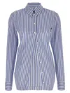 Attico Striped Shirt With Cuffed Long Sleeves