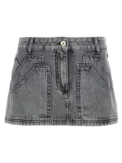 Attico Multipocket Mini Skirt In Gray