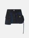 Attico Navy And Pirate Black ''fay'' Mini Skirt In Navy Blazer/ Pirate Black