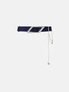 Attico Chain Detail Belt In Navy Blue
