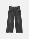 Attico Navy Blue Long Pants In Navy Blue