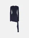 Attico Navy Blue Mini Dress In Blue