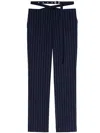 Attico Navy Blue And Light Blue Long Pants In Blue