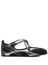 Attico Floor 01 Flat Ballet Flats In Black
