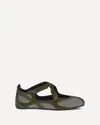 Attico Ballerina Flat Floor 01 Army Green In Gray