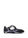 Attico Modern Flat Shoes With Cross-strap Detail In Black