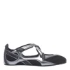 Attico Floor 01 Mesh And Leather Ballerinas Flat