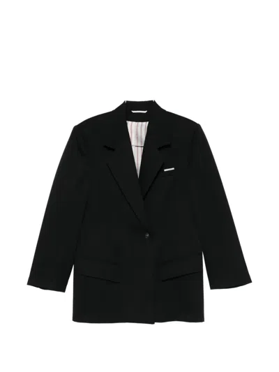 Attico Notched-lapels Blazer In Black