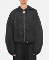 Attico Hooded Bomber Jacket Casual Jackets And Parka In Black