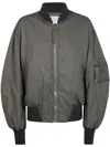 Attico Tech Bomber Jacket In Green