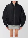 Attico Nylon Bomber Jacket Ribbed Trims