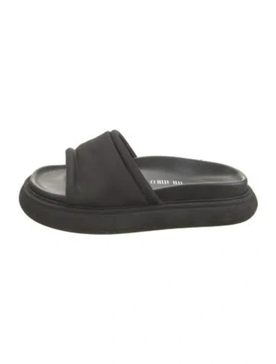 Pre-owned Attico Nylon Slides In Black