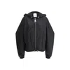 Attico Hooded Bomber Jacket Casual Jackets And Parka In Black