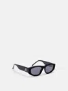 Attico Black And Silver Sunglasses In Black