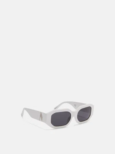 Attico Occhiali Da Sole ''blake'' White In White/silver/grey