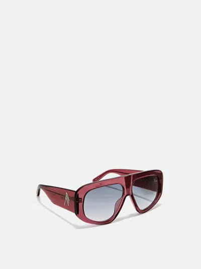 Attico ''milano'' Grey And Mauve Sunglasses In Red