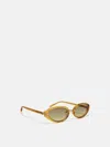Attico Mustard And Yellow Sunglasses In Brown