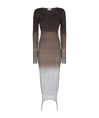 ATTICO THE ATTICO GRADIENT MIDI DRESS