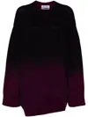 Attico Oversized Pink Degrade Jumper In Purple