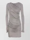 Attico One Shoulder Draped Silhouette