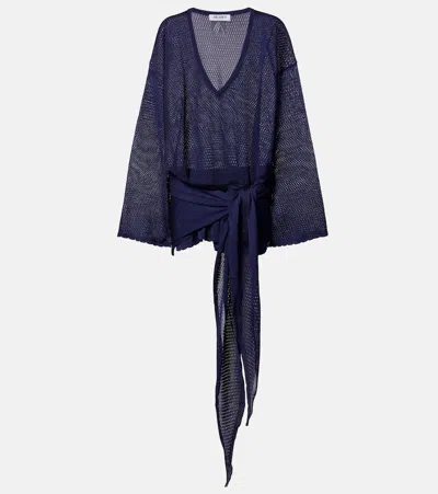 Attico Open-knit Minidress In Multi