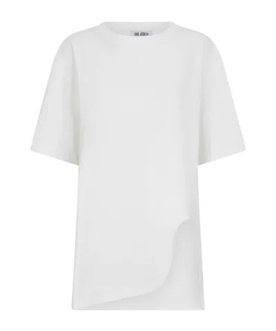 ATTICO THE ATTICO LOGO EMBROIDERED OVERSIZED JERSEY T-SHIRT