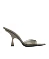 Attico Open-toe High-heeled Sandals In Gray