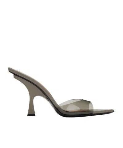 Attico Open-toe High-heeled Sandals In Gray