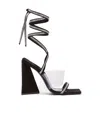 Attico Open-toed High-heeled Sandals In Black
