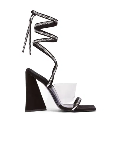 Attico Open-toed High-heeled Sandals In Black