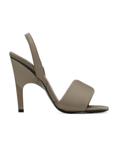 Attico Open-toed High-heeled Sandals In Green