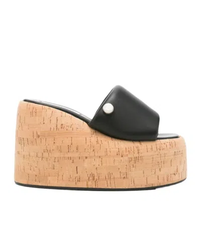 Attico Open-toe Padded Sandals In Animal Print