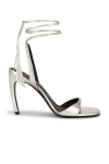 Attico Ora 95mm Sandal In Silver