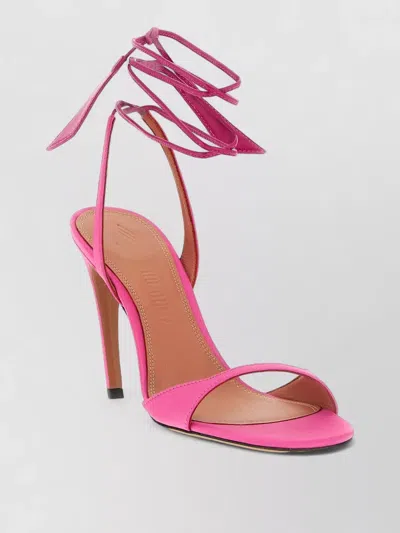 Attico Ora Ankle Strap Open Toe Pumps In Pink